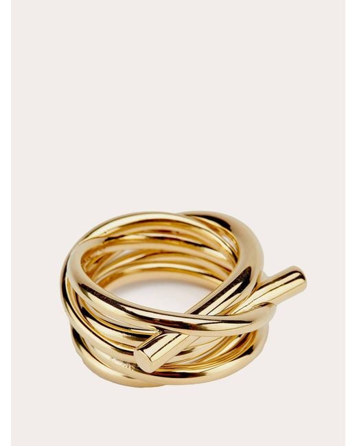 Ferragamo Natural Damen Gancini Ring – Größe 52