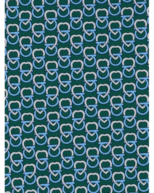 Ferragamo Herren Seidenkrawatte Mit Herzen-Print in Blue für Herren