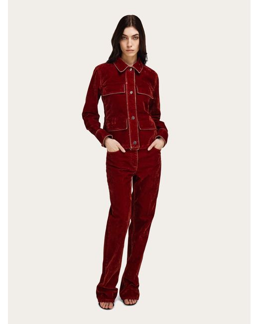 Ferragamo Red Five Pocket Trouser