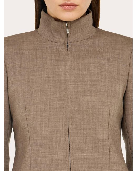 Ferragamo Brown Long Jacket