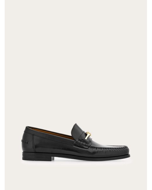 Ferragamo White F Buckle Loafer for men