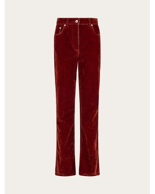 Ferragamo Red Five Pocket Trouser