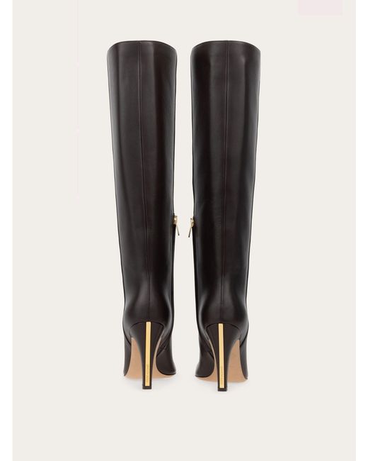 Ferragamo Black Knee High Boot