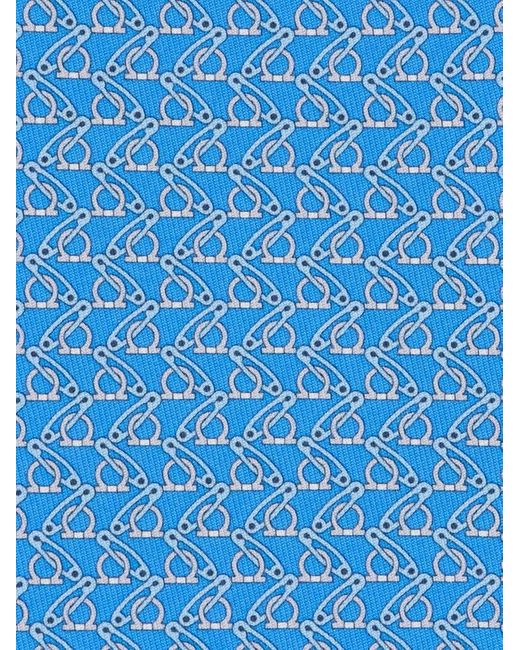 Ferragamo Herren Seidenkrawatte Mit Nadel-Print in Blue für Herren