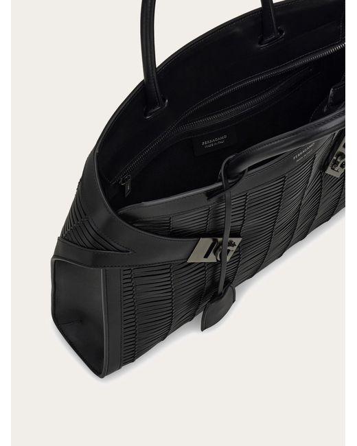 Ferragamo Black Hug Briefcase (S) for men