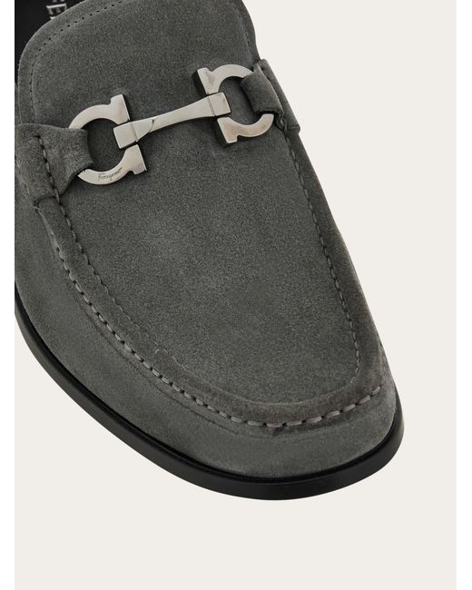 Ferragamo White Loafer With Gancini Buckle for men