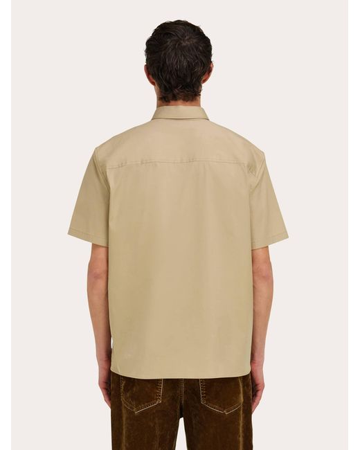 Ferragamo Natural Short Sleeve Shirt for men