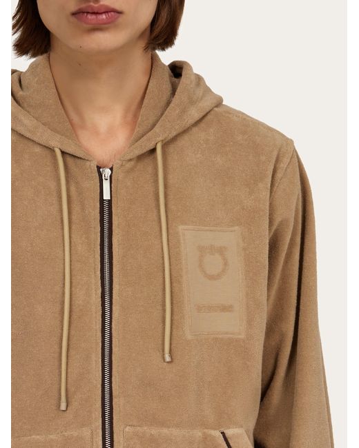 Ferragamo Herren Sweatshirt -Monogram in Natural für Herren