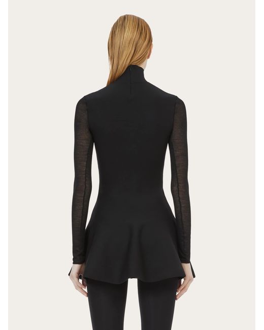Ferragamo Black Short Knitted Dress