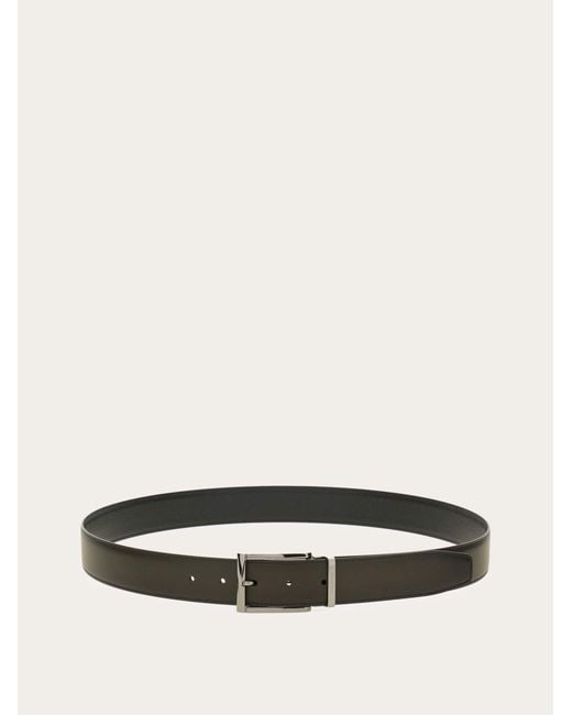 Ferragamo Black Reversible And Adjustable Belt for men
