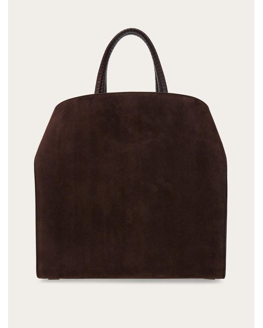Ferragamo Brown Hug Tote Bag for men