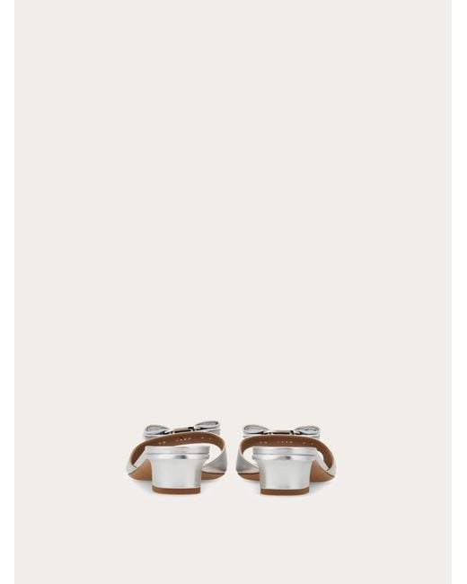Ferragamo Natural Vara Bow Slide .5