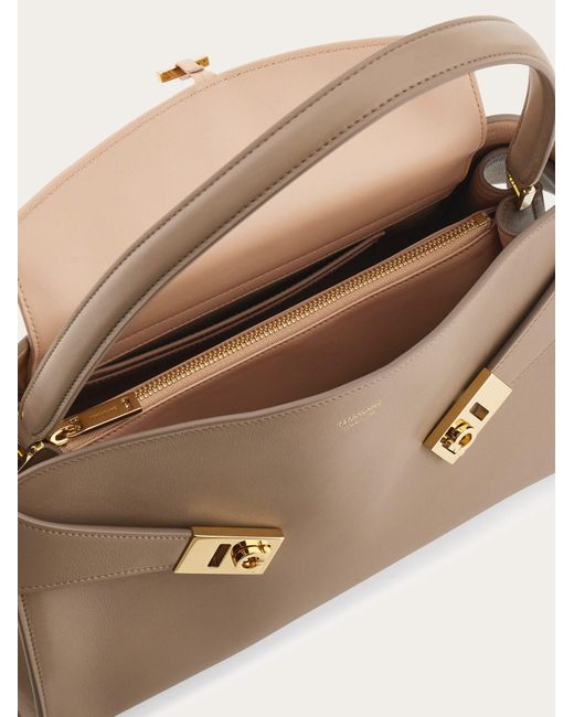 Ferragamo Natural Hug Soft Shoulder Bag (M)