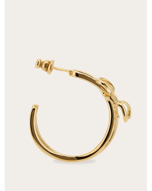 Ferragamo Metallic Earrings With Bow