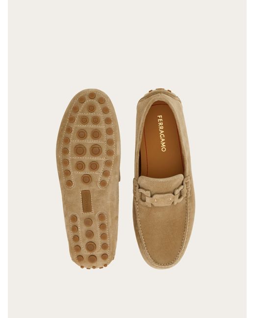 Ferragamo Herren Driver-Mokassin Größe in Natural für Herren