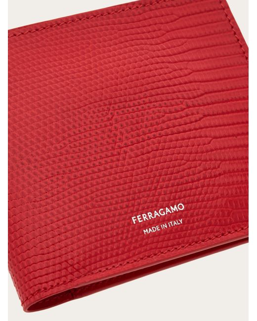 Ferragamo Herren Brieftasche aus Eidechsenleder in Red für Herren