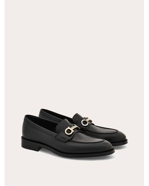 Ferragamo White Moccasin With Gancini Ornament .5 for men