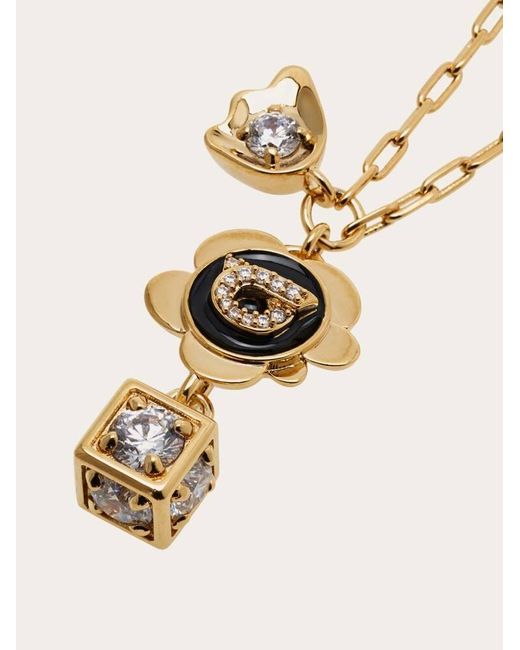 Ferragamo Natural Gancini Charm Necklace