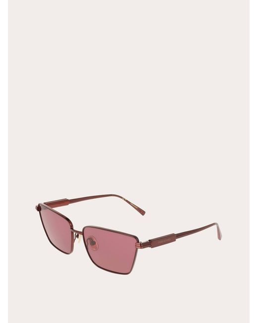Ferragamo Pink Butterfly Frame Sunglasses
