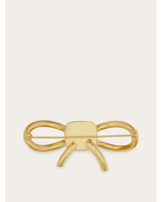 Ferragamo Natural Vara Bow Broach