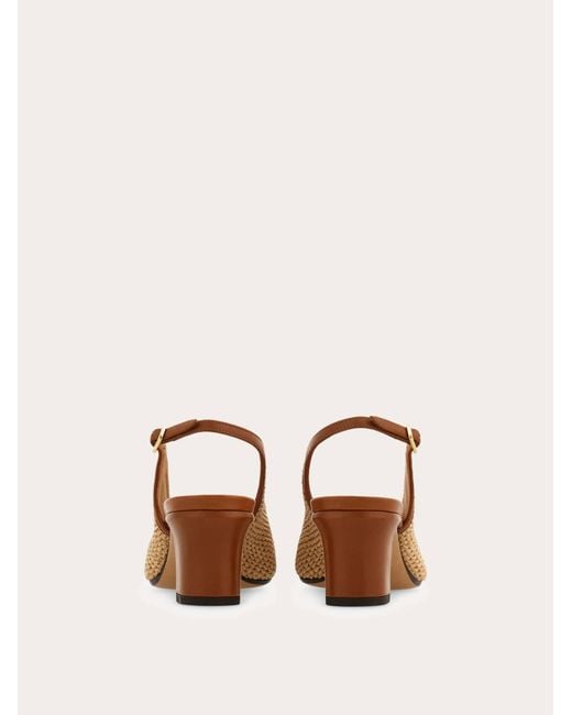 Ferragamo Natural Vara Bow Slingback