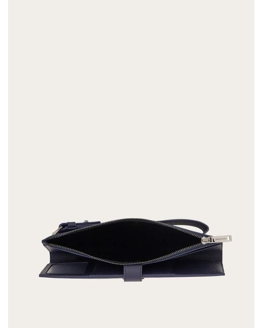 Ferragamo Blue Gancini Document Holder for men