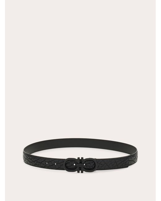 Ferragamo White Reversible And Adjustable Gancini Belt for men