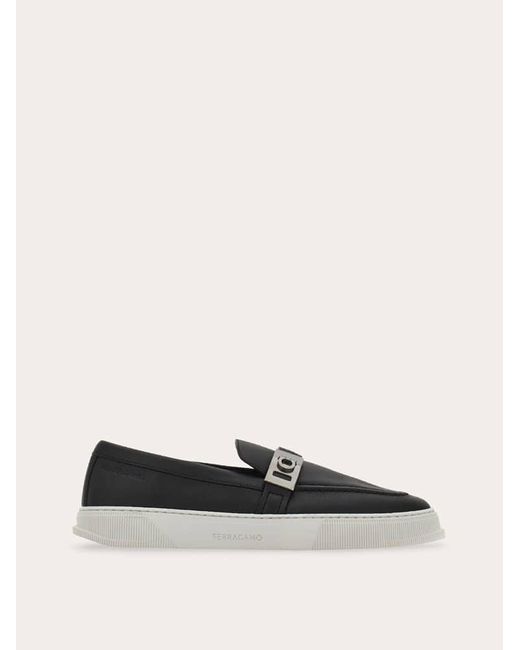 Hombre Sneakers Híbridas Hebilla Hug Negro Talla .5 Ferragamo de hombre de color White