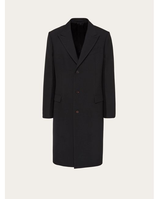 Ferragamo Black Single Breasted Coat for men