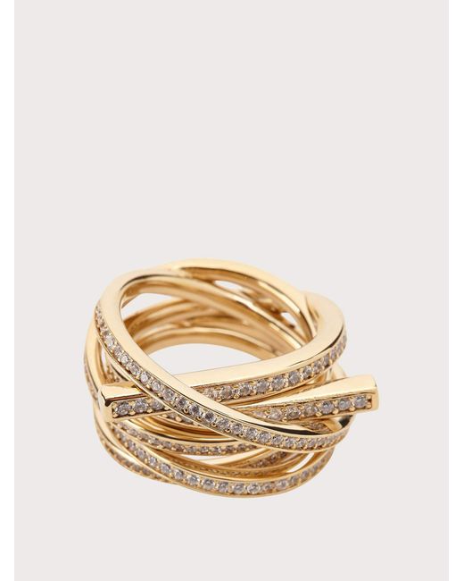 Ferragamo Natural Damen Gancini-Ring (54Mm)