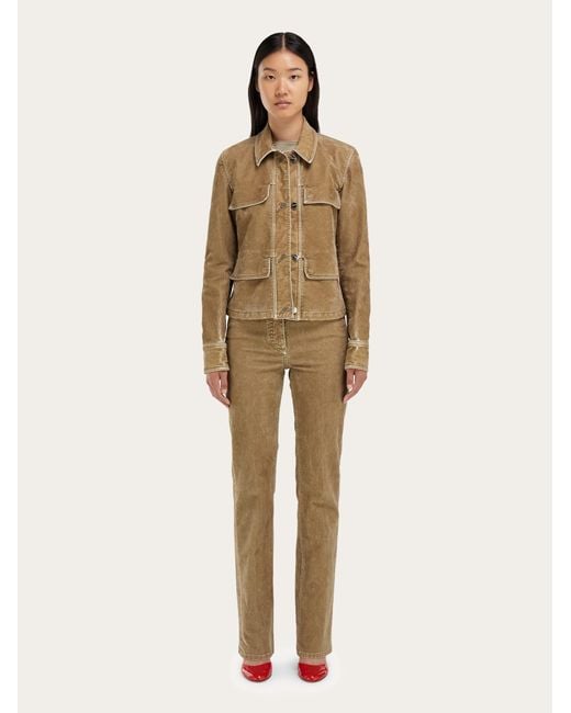 Ferragamo Natural Workwear Inspired Jacket