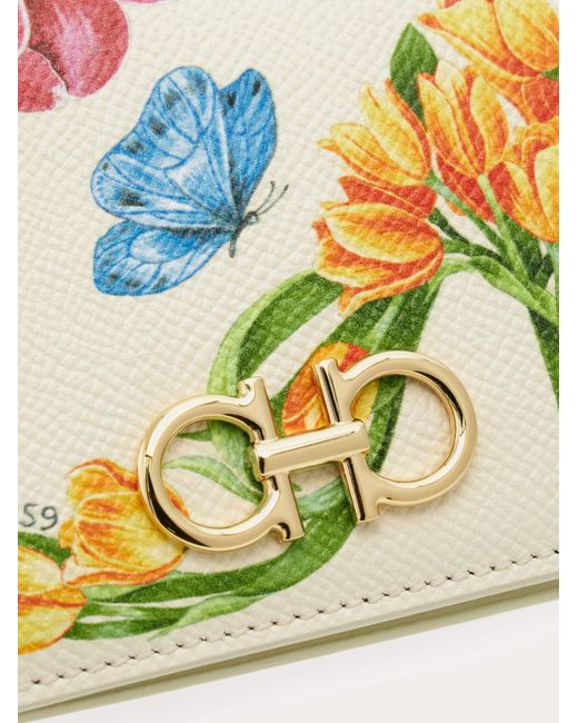 Ferragamo Multicolor Gancini Compact Wallet
