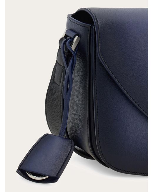 Ferragamo Blue Fiamma Messenger Bag (S) for men