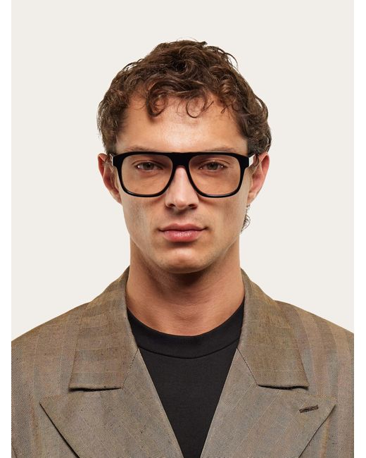 Ferragamo Black Optical Glasses for men