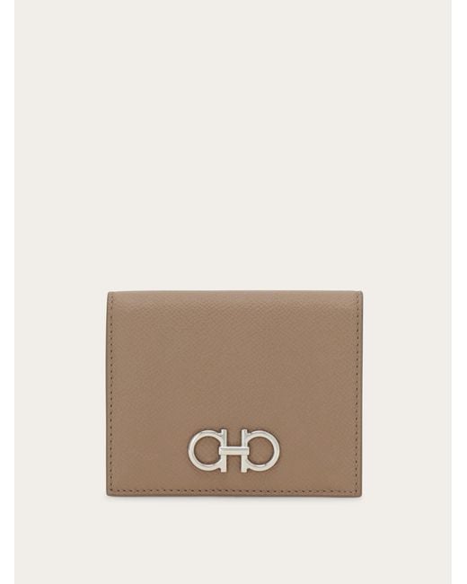 Ferragamo Natural Gancini Compact Wallet