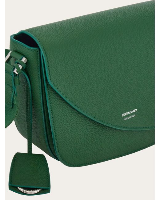 Ferragamo Green Men Fiamma Crossbody Bag (m) for men