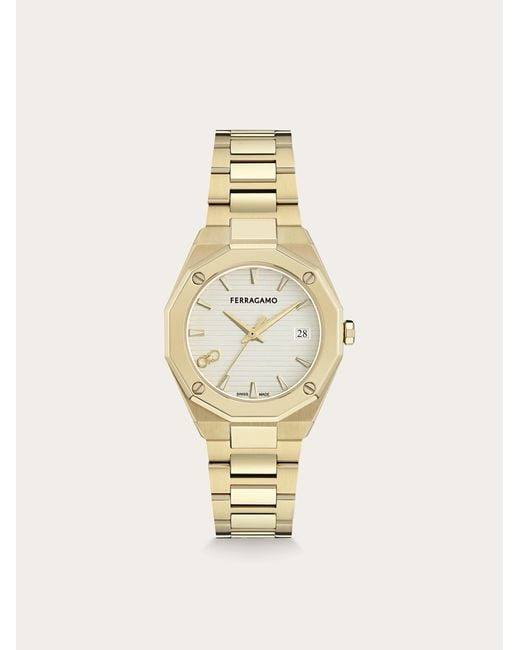 Ferragamo Metallic Edge 34Mm Watch