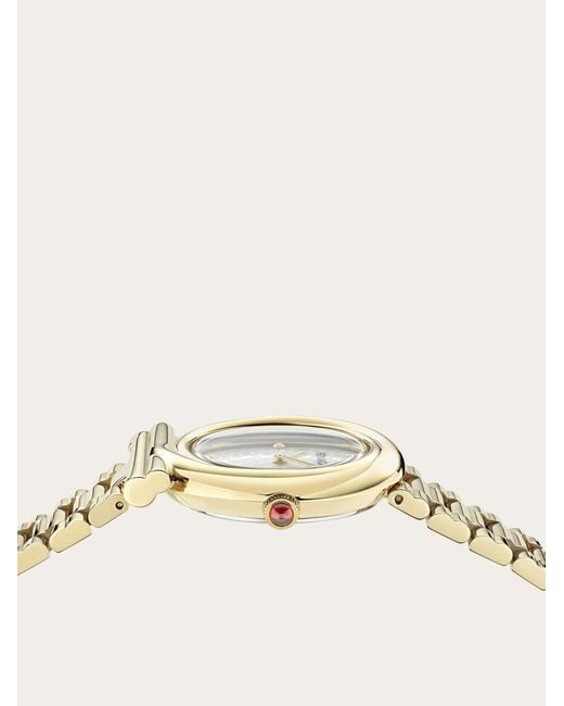 Ferragamo Metallic Gancini Twisted 32Mm Watch