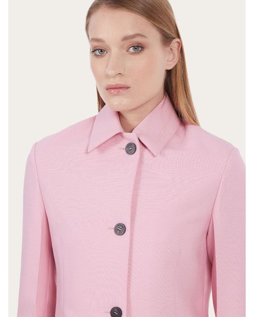 Ferragamo Damen Kurzer einreihiger Blouson in Pink | Lyst DE