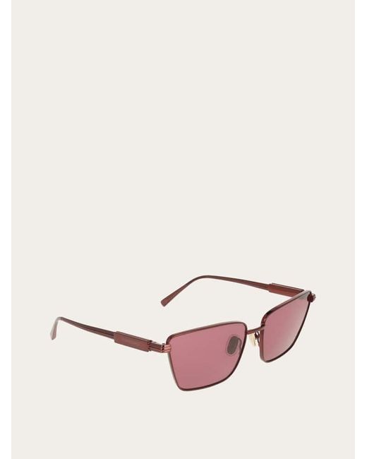 Ferragamo Pink Butterfly Frame Sunglasses