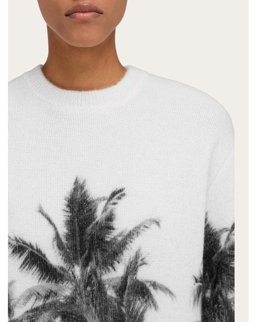 Mujer Jersey Estampado Trinidad Blanco Ferragamo de color White