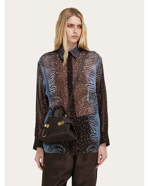 Ferragamo Black Hug Handbag (Xs)