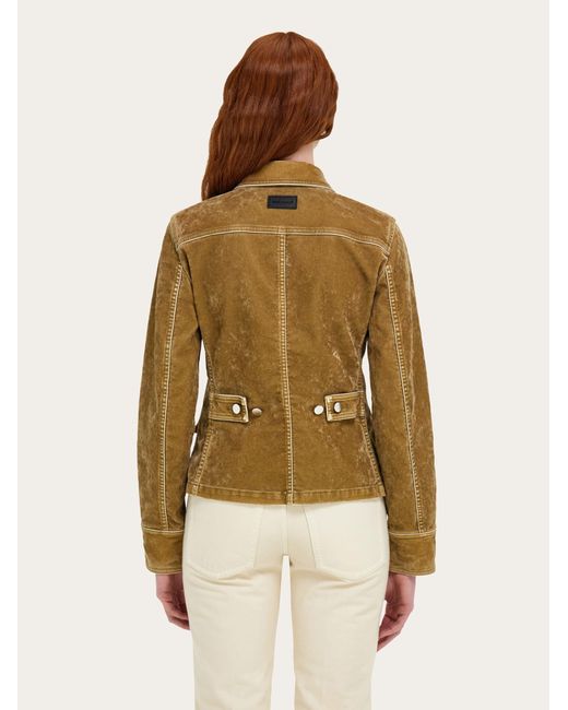 Ferragamo Natural Workwear Inspired Jacket