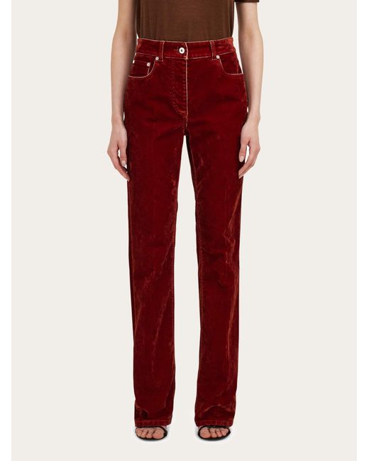Ferragamo Red Five Pocket Trouser
