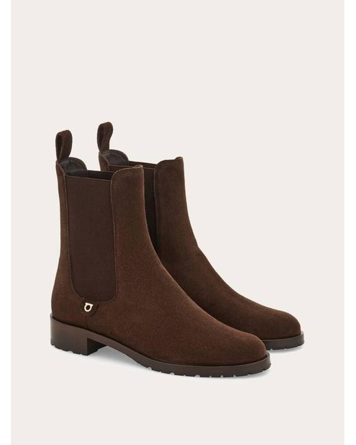 Ferragamo Brown Chelsea Boot
