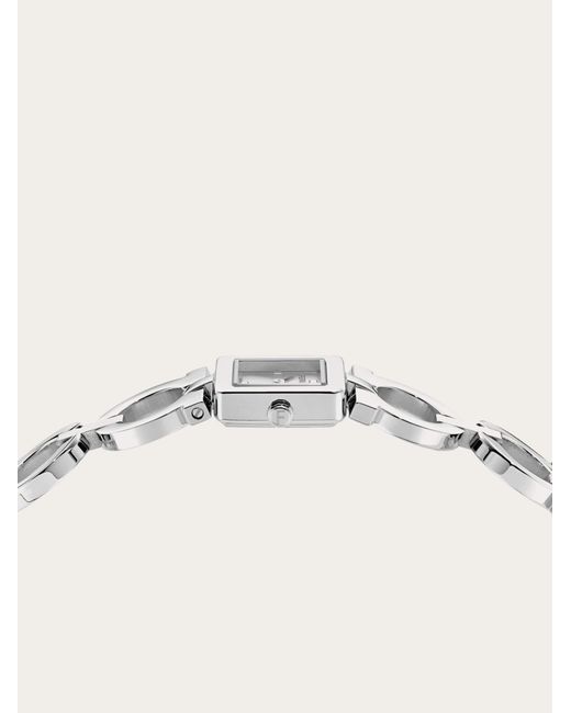 Ferragamo White Double Gancini Watch
