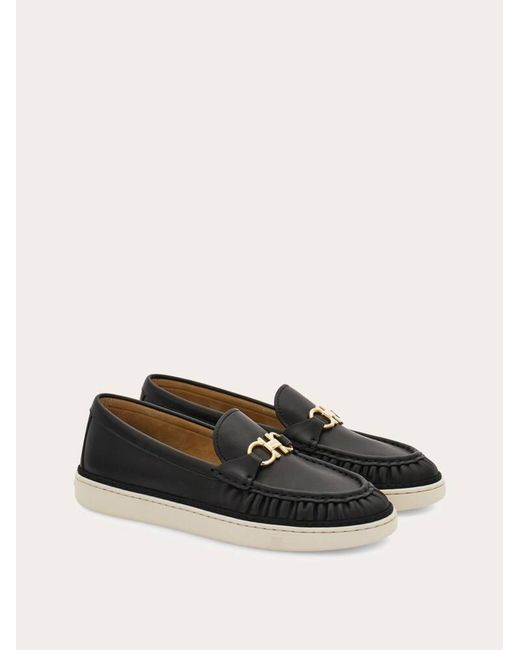 Ferragamo White Gancini Ornament Loafer .5