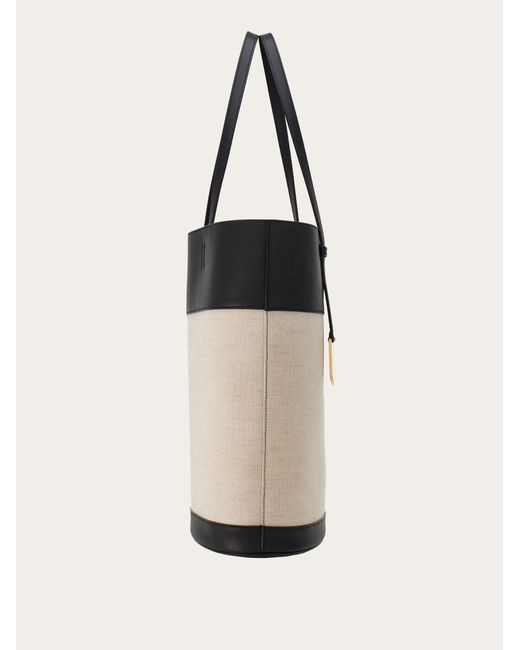 North-South charming tote bag (M) Ferragamo en coloris Natural