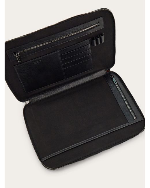 Ferragamo Black Gancini Document Holder for men