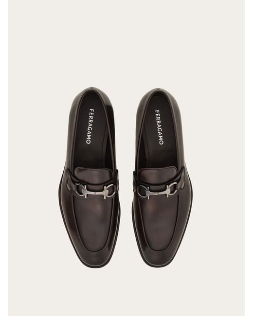 Ferragamo White Loafer With Gancini Buckle .5 for men